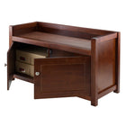 Winsome Regalia Storage Bench, Antique Walnut-Antique Walnut Finish
