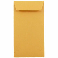 JAM Paper #7 Coin Business Recycled Envelopes - 3 1/2" x 6 1/2" - Brown Kraft - 100 Pack-Colour: Brown Kraft Manila Coin Envelope