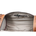Tolredo Helios Leather Travel Barrel Bag - Brown-Unique curved opening with a two-way zipper for quick and easy access