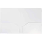 JAM Paper Plastic Heavy Duty Two Pocket Folders, White, 12 Pack (57404dg)-Size: 9" x 12"