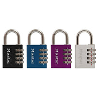Master Lock Set Your Own Word Combination Padlock, 1-9/16" (40mm), Assorted Colours (643DASTWD)-4 dial combination security offers keyless access