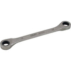 Gray Tools 12mm X 13mm Double Box End, Fixed Head Ratcheting Wrench, Stainless Steel Finish-Size: 12 x 13mm