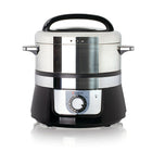 Euro Cuisine FS3200 Food Steamer with Mechanical Timer, Stainless Steel-Built-in 90 Minute mechanical Timer with power indicator light; Auto shut-off function when the time is done