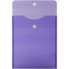 JAM Paper Plastic Expansion Envelopes with Hook & Loop - Open End - 9.75" x 11.5" - Violet Purple - 12 Pack -Size: Letter (9.75 x 11.5 inches)