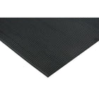Zenith Safety Fine Ribbed Mats, Wiper, 75' x 4' x 1/8", Black-Colour: Black