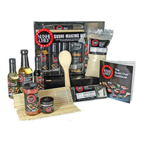 Sushi Chef Sushi Making Kit-Included also are all the utensils as well as all the ingredients (except for the fresh seafood, avocado, cucumbers etc) packaged in an attractive gift box