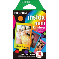 Fujifilm Instax Mini Rainbow Instant Film-INSTAX™ Mini Rainbow instant film with colourful rainbow-hued frames