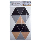 Truu Design Triangle Peel and Stick Wall Decals, 11.02 x 19.09 inches, Black/Peach-Perfect size: overall decals measure 11.02"L x 19.1"H in dimensions and can be placed in any order on the wall