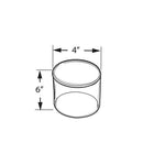 Azar Displays 6" x 4" Acrylic Cylinder (556406)-6"H x 4"W