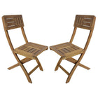 Cathay Importers Folding Side Chairs, Acacia Wood, Natural, 2 Pack-Side chair