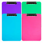 JAM Paper Standard Plastic Clipboard - Fashion Assorted Colors - 4 Pack-The writing clip boards are great for the office, sport coaches, home use, job use, warehouse work, or school.