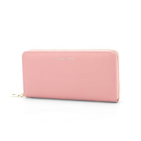 Champs RFID Zip-Around Wallet -  Pink-Faux leather, pink