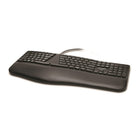 Kensington Pro Fit Ergo Wired Keyboard - Black-Built-in wrist rest supports, cushions, and cradles the wrists