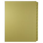 Mark Maker Legal Exhibit Index Tab Set of Buff Single Tabs, 1/25th Cut, Letter Size, No Holes, Number 26 - 50-Buff Single Tabs, 1/25th Cut
