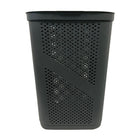 Modern Homes 60L Laundry Hamper - Grey-Size: 17.5" x 13.78" x 30.9" (44.5 x 35 x 78.5 cm)