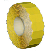 Meto 822 1-Line Yellow Labels 1500/RL, 14 Pack-Wavy edges designed to catch customer's attention