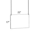 Azar Displays 17" x 22" Hanging Poster Frame (172739)-Hanging poster frames display information from the ceiling, maximizing advertising opportunity