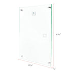 Deflecto Wall Mount Beveled Edge Sign Holder - 8 1/2" x 11" - Green Tinted Border-Securely floats signage between two plastic panels