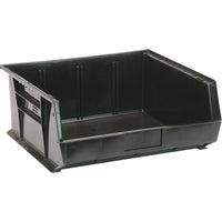 Quantum Storage Systems Environmentally Friendly Recycled Bin, 8-1/4" W x 7" H x 14-3/4" D, Black - 4 Pack-Capacity: 60 lbs.