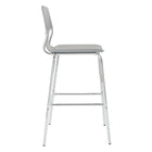 Avenue Six 30" Dorado Vinyl with Chrome Base Bar Stools, Grey, 2 Pack-Armless