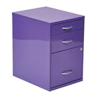 OSP Designs HPBF-512 22" Storage File Cabinet, Purple-Pencil drawer, standard and file drawers