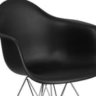 Flash Furniture Alonza Series Black Plastic Chair with Chrome Base-Waterfall Seat Reduces Leg Strain