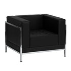 Flash Furniture HERCULES Imagination Series Contemporary Black Leather Chair with Encasing Frame-Modular Chair