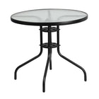 Flash Furniture 31.5" Round Tempered Glass Metal Table-Top Size: 31.5" Round