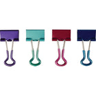 Staples SoftGrip Binder Clips - Small 3/4" - Assorted Metallic Colours - 15 Pack-Packaged in a reusable plastic bag for easy storage and refill