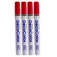 JAM Paper Marvy Uchida Bold Paint Marker - Red - 4 Pack (86525802g)-Paint marker for creating innovative artwork