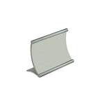 Azar Displays 4" x 6" Curved Counter Metal Sign Holder (300883)-Non-glare lens to protect graphics
