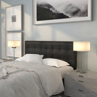 Flash Furniture Lennox Tufted Upholstered Queen Size Headboard - Black Vinyl-Headboard Size: 61.5''W x 2.75''D x 22.5''H