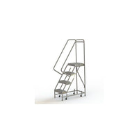 Tri-Arc Manufacturing Aluminum Rolling Ladder, Step Width: 16", Step Type: Serrated, No. of Steps: 4 (WLAR104165)-No. of Steps: 4