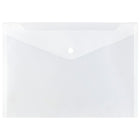 JAM Paper Plastic Envelopes with Snap Closure, Letter Booklet, 9.75 x 13, Clear Poly, 12 Pack (218S0CLG)-Clear