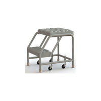 Tri-Arc Manufacturing Aluminum Rolling Ladder, Step Width: 16", Step Type: Serrated, No. of Steps: 2 (WLAR002165)-No. of Steps: 2