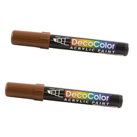 Marvy Uchida Chisel-Tip Acrylic Paint Marker - Brown - 2 Pack-Quantity: 2 per pack