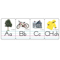 Trend Enterprises Franja Ilustrada del Abecedario Manuscrito (Zaner-Bloser) (SP) Bulletin Board Set (T-8056)-Size: 8 1/4"(L) x 5 1/2"(W)