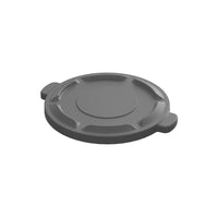 Globe Commercial Products 44 gal Garbage Can Lid - Grey - 2 Pack-Pair perfectly with waste containers