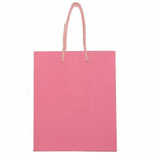 JAM Paper Glossy Gift Bags with Rope Handles - Medium - 8" x 4" x 10" - Pink - Bulk 100 Pack-Size: Medium (8 x 4 x 10 inches), Perfect for holding gifts such as candles, figurines, books, video games, CDs, clothes, etc.