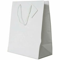 JAM Paper Gift Bags with Rope Handles - X-Large - 12.5" x 17" x 6" - White Glossy - 100 Pack-Color: White