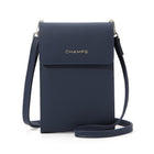Champs RFID Blocking Smartphone Bag - Navy-Material: Faux Leather
