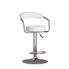 Plata Import Quintin Adjustable Stool, White, 2 Pack-Bar Stool
