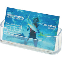 Staples Clear Business Card Holder-Clear Plastic