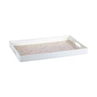Truu Design Soft Focus Terrazzo Serving Trays, Set of 2, White-Solid white frame with terrazzo base to create a modern and contemporary look