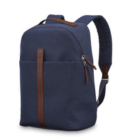 Samsonite 14.1" Virtuosa Backpack - Navy-The exterior fabric is made from a blend of cotton and fabric created using 100% post-consumer recycled PET bottles