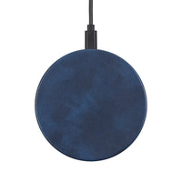 General Supply Goods + Co Vegan Leather Qi 10W Wireless Charger - Navy-Universal rapid 10W