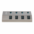 StarTech 4-Port Self-Powered USB-C Hub with Individual On/Off Switches - Space Grey-Ideal for peripherals such as external storage devices, thumb drives, HD Cameras and USB 2.0 devices like mice, keyboards, webcams, and USB headsets