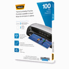 Fellowes 12.5” Laminator Value Bundle with 100 Letter 3 Mil Pouches and 100 Menu 5 Mil Pouches-Auto-Shut Off saves energy and prevents overheating