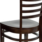 Flash Furniture HERCULES Series Ladder Back Walnut Wood Restaurant Chair-Solid European Beech Hardwood Construction