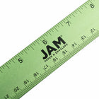 JAM Paper Stainless Steel Ruler with Non-Skid Backing - 12" - Lime Green - 12 Pack-Ruler is semi flexible, has rounded corners and features a non-skid cork backing so it will stay put when used on all surfaces